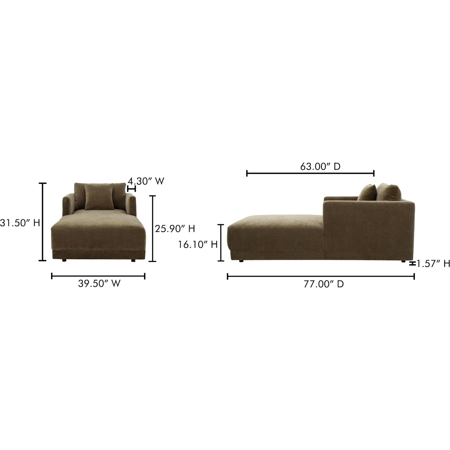 008 SI-2253623 | Additional Silo | Bryn Chaise by Moe's Home Collection. Made from unique in a transitional style.