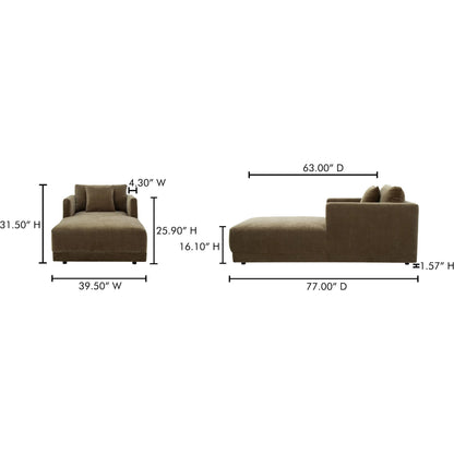 Bryn Chaise by Moe's Home Collection. Made from unique in a transitional style.