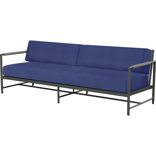 Pietra Outdoor Sofa by Sunset West in graphite. Made from olefin rope in a modern style.