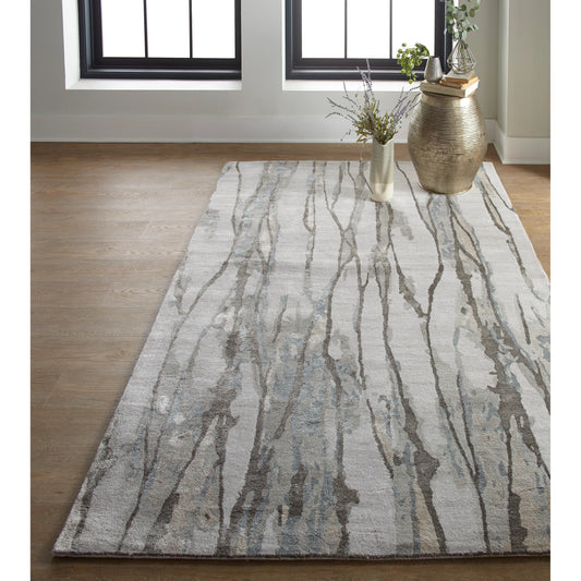 Dryden Transitional Rug - 8789F by Feizy in taupe, ivory, gray. Made from viscose, wool in a unique style.