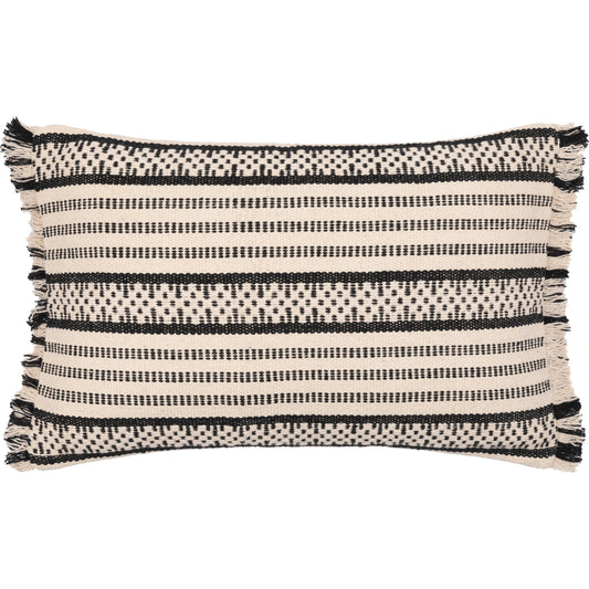 Jasna Pillow - 27455 by Surya in cream, black. Made from 100% cotton in a eclectic & global style.