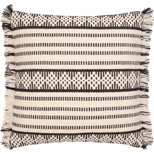Jasna Pillow - 27455 by Surya in cream, black. Made from 100% cotton in a eclectic & global style.