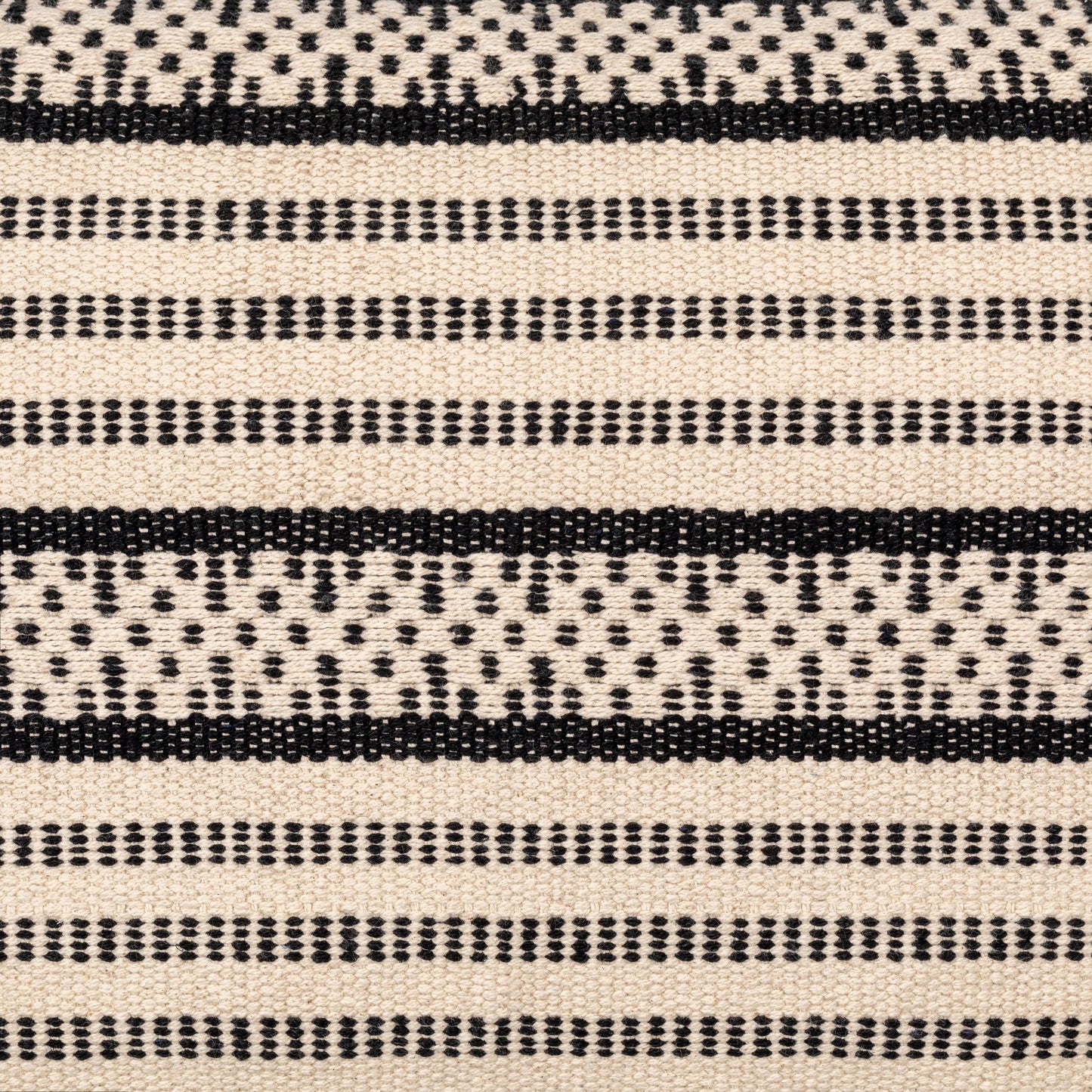 005 SI-1883385,SI-1883386,SI-1883387,SI-1883388,SI-1883389,SI-1883390 | Closeup | Jasna Pillow - 27455 by Surya in cream, black. Made from 100% cotton in a eclectic & global style.