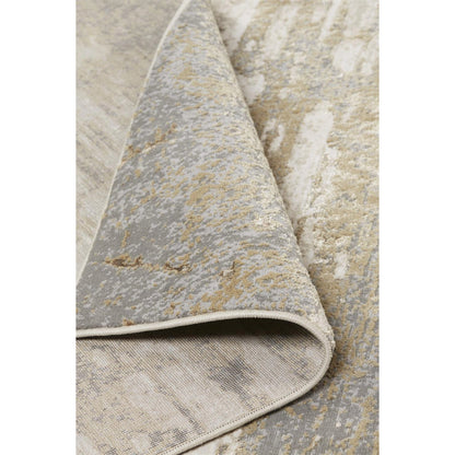 Aura Rug - 3567F by Feizy in ivory, gold, gray. Made from polyester, polypropylene in a unique style.