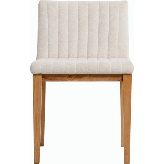 Joanne Dining Chair - 528985 by Surya in base: wheat and brushed. Made from polyester, rubber wood, polyurethane foam, dacron in a modern style.
