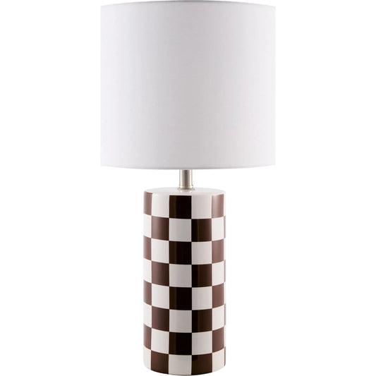 Janie Accent Table Lamp by Livabliss in glazed. Made from ceramic, linen in a unique style.
