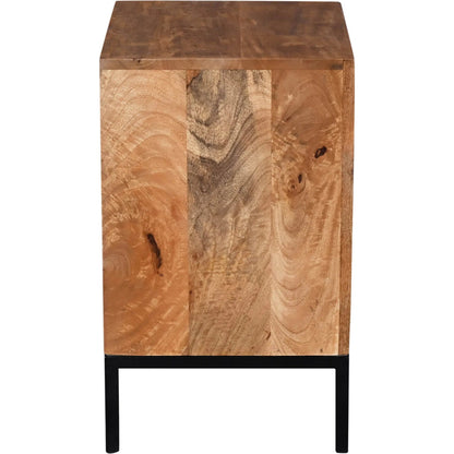 Nikita Sideboard by LH Imports in pecan and pecan, black. Made from mango wood, iron base in a unique style.