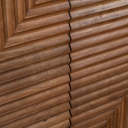 Nikita Sideboard by LH Imports in pecan and pecan, black. Made from mango wood, iron base in a unique style.