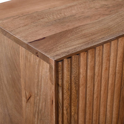 Nikita Sideboard by LH Imports in pecan and pecan, black. Made from mango wood, iron base in a unique style.