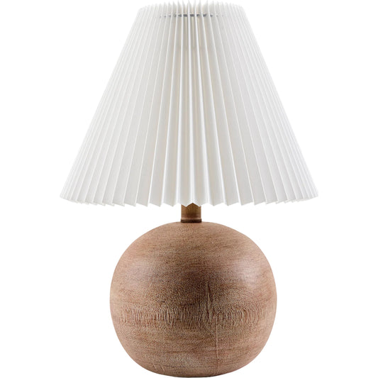 Jonathan Accent Table Lamp by Surya in brown and painted. Made from resin, linen, plastic in a unique style.