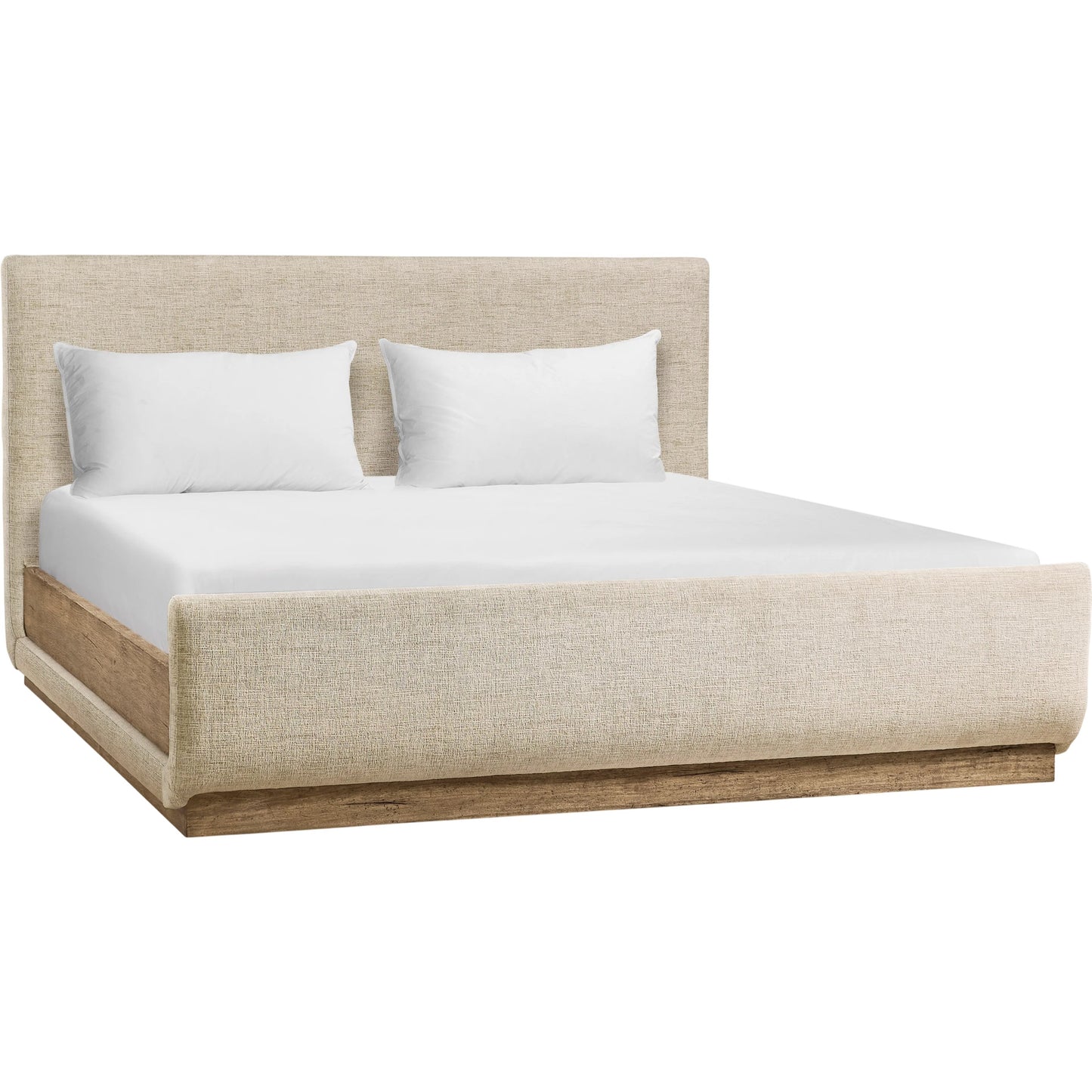 002 SI-2535753 | Primary Silo | Stone Ridge Upholstered Bed by Jonathan Charles in tully light acacia. Made from unique in a transitional style.
