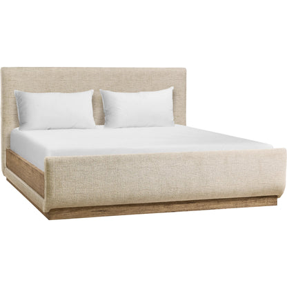 Stone Ridge Upholstered Bed by Jonathan Charles in tully light acacia. Made from unique in a transitional style.