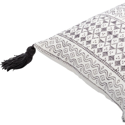 Prisha Pillow - 8032 by Livabliss in navy, light beige. Made from 100% cotton in a eclectic & global style.