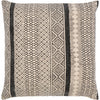 Black, Light Beige / Down Feather / 18" x 18"