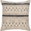 Black, Light Beige / Down Feather / 18" x 18"