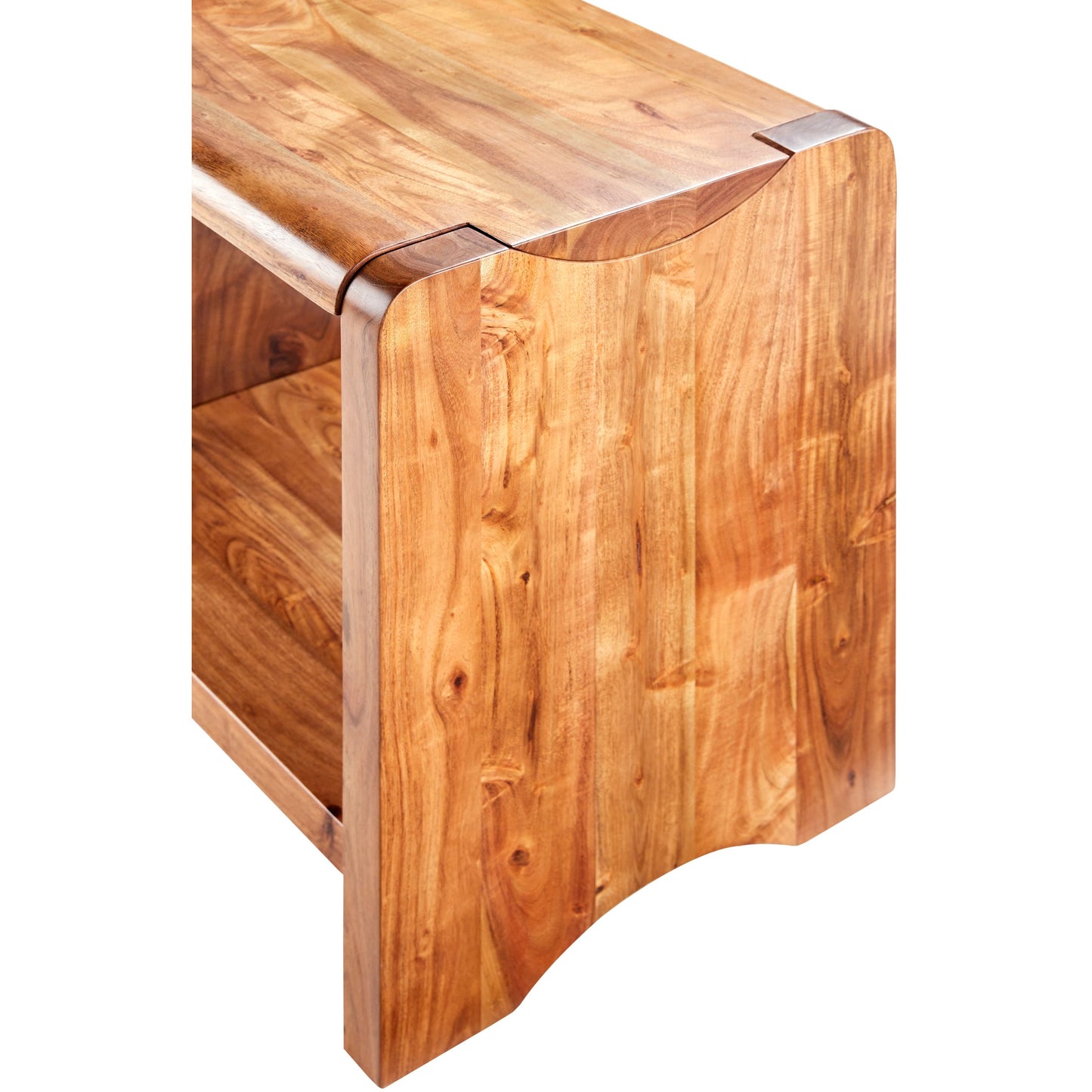 003 SI-2053843 | Closeup | Joiner - 499047 by Surya in brown and lacquered. Made from acacia in a rustic style.