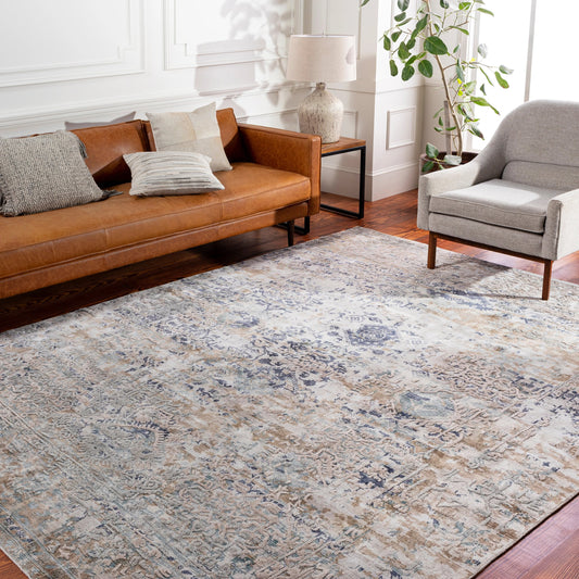 Jordan Rug - 33509 by Surya in deep teal, dark brown, medium gray. Made from face: 100% viscose, warp: 100% cotton in a unique style.