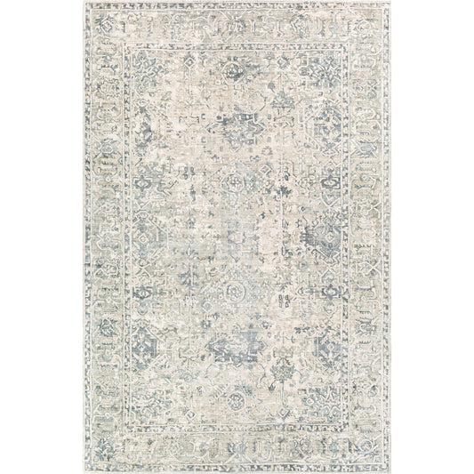 Jordan Rug - 26916 by Surya in deep teal, denim. Made from 100% viscose in a unique style.