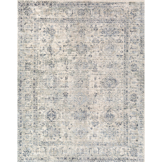 Jordan Rug - 26916 by Surya in deep teal, denim. Made from 100% viscose in a unique style.