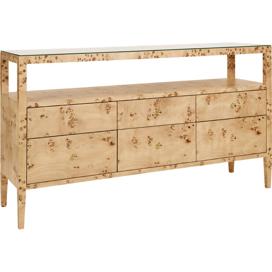 Jordan Six Drawer Console by Worlds Away. Made from unique in a modern style.