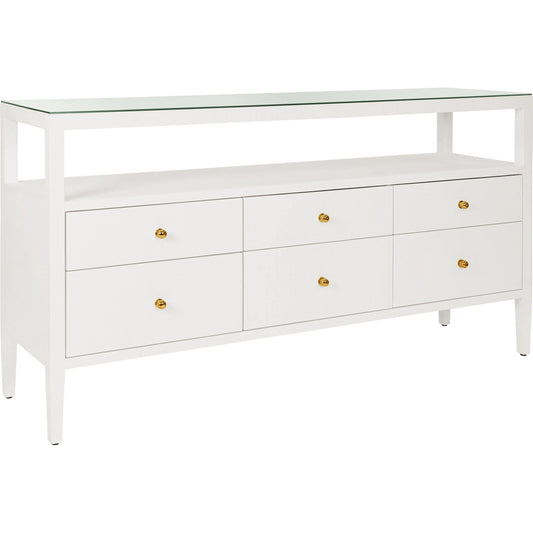 Jordan Six Drawer Console by Worlds Away. Made from unique in a modern style.