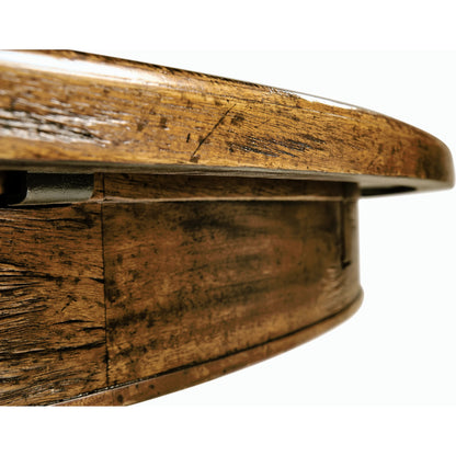 Casual Accents Country Walnut Round Extendable Dining Table 59" by Jonathan Charles in brown and country farmhouse walnut. Made from acacia in a traditional style.