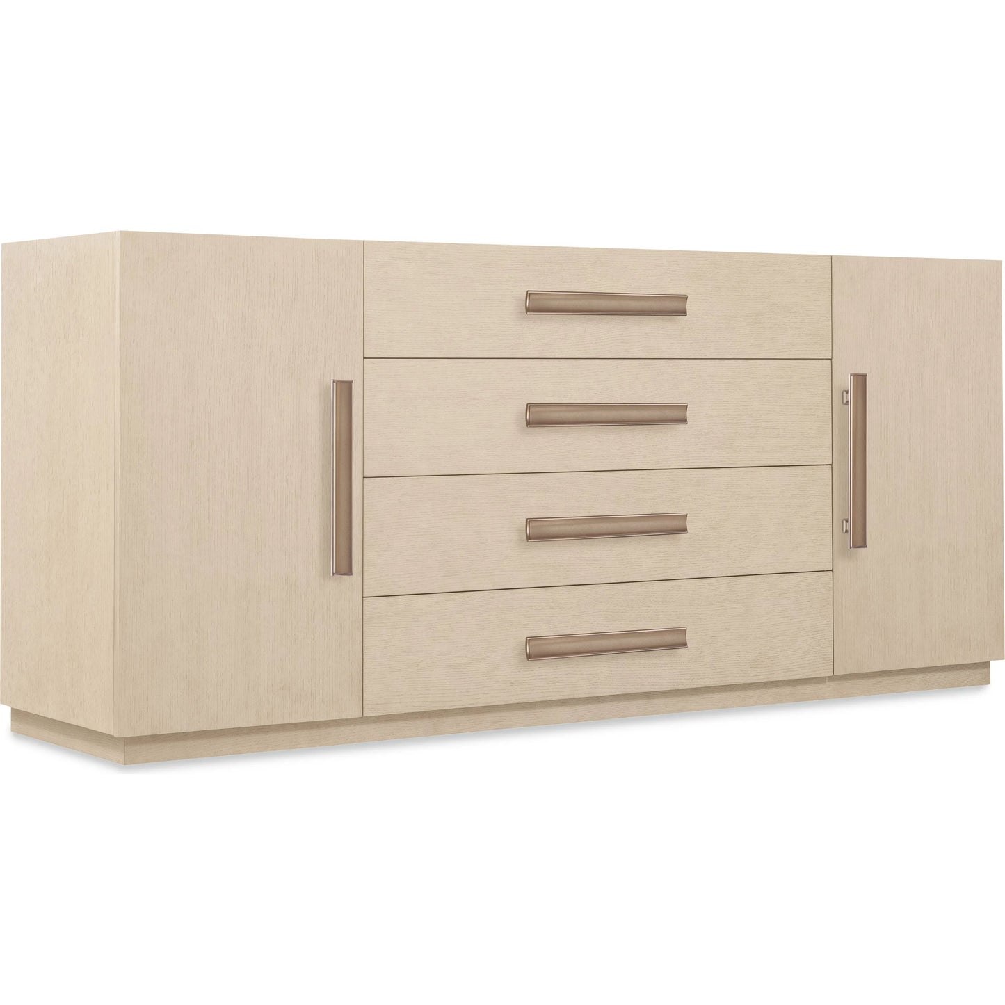 001 SI-2353959 | Primary Silo | Westwood Buffet by Hooker Furniture in light wood and polished limestone. Made from oak veneers in a transitional style.