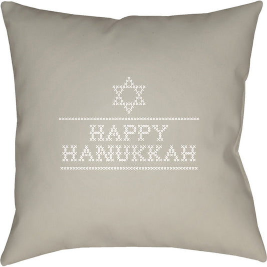 Happy Hannukah II Pillow - 18483 by Livabliss. Made from front: 100% polyester, back: 100% polyester in a traditional style.