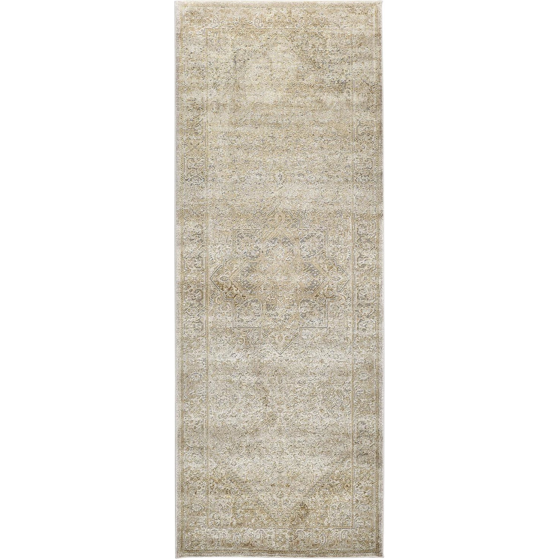 Aura Oriental Rug - 3734F by Feizy in ivory, gold. Made from polyester, polypropylene in a unique style.