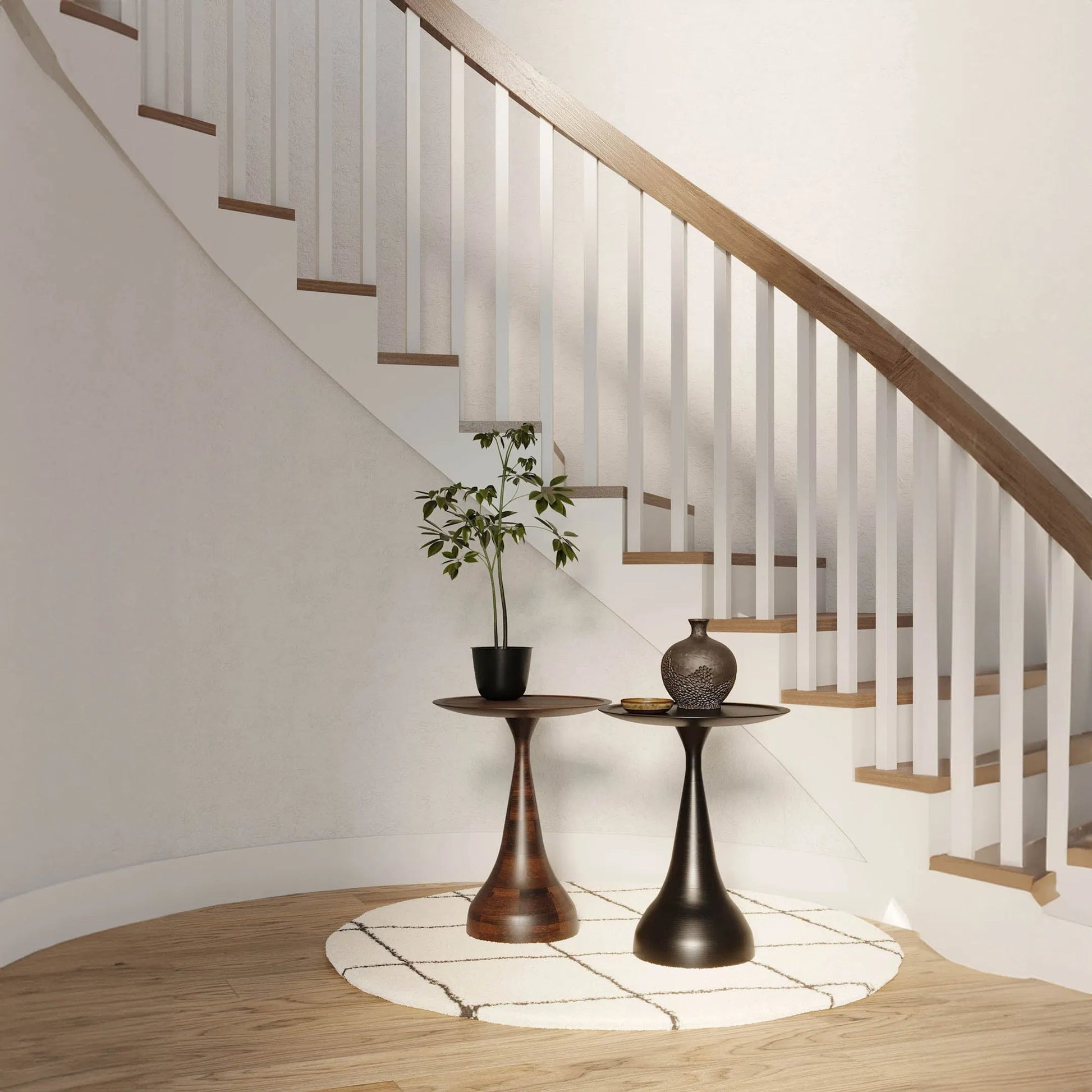 Polina Side Table by LH Imports. Made from mango wood in a unique style.