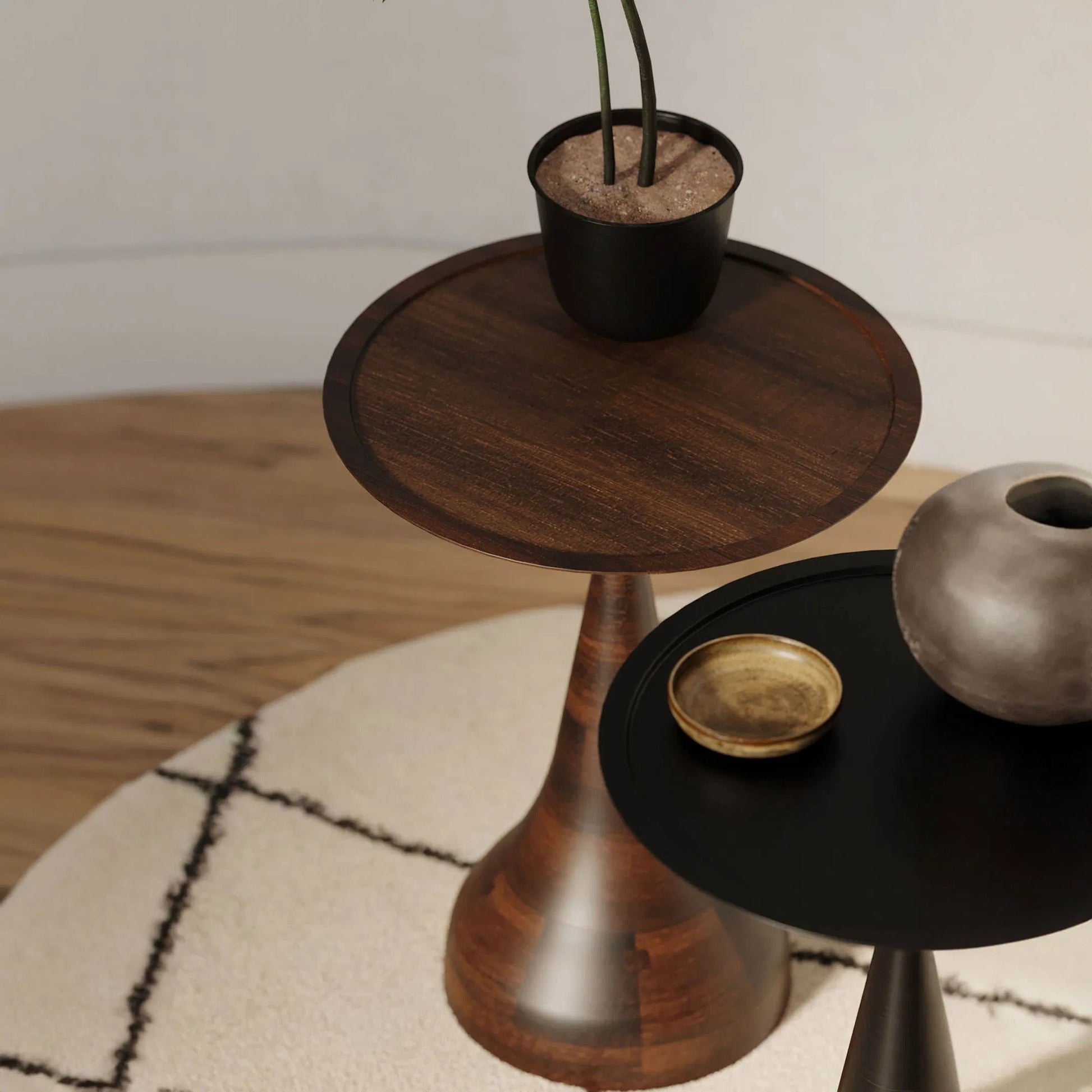 Polina Side Table by LH Imports. Made from mango wood in a unique style.