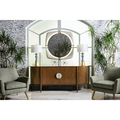 Toulouse Sideboard by Jonathan Charles in walnut. Made from walnut quarter figured veneer in a modern style.