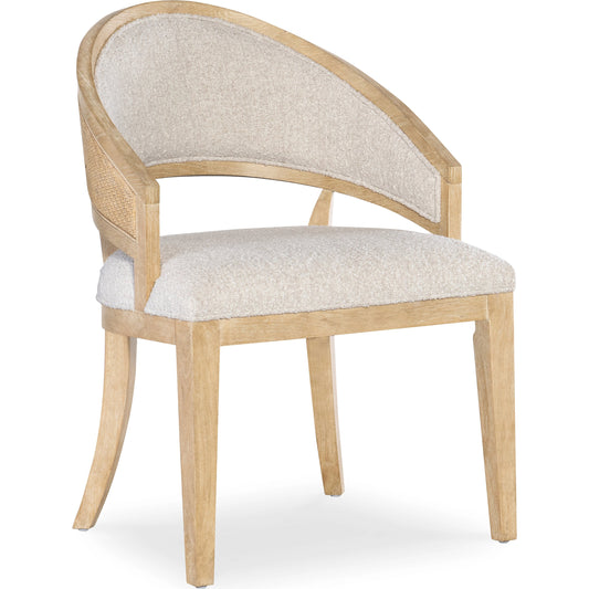 Retreat Cane Barrel Back Chair (Set of 2) by Hooker Furniture in neo cream. Made from wood, cane, performance fabric in a modern style.