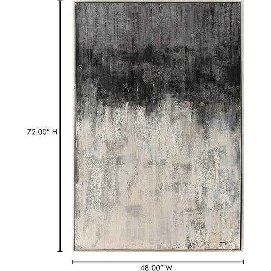 Eventide Wall Decor by Moe's Home Collection in multicolor. Made from acrylic paint, polyethylenene canvas, plastic frame, plastic in a modern style.