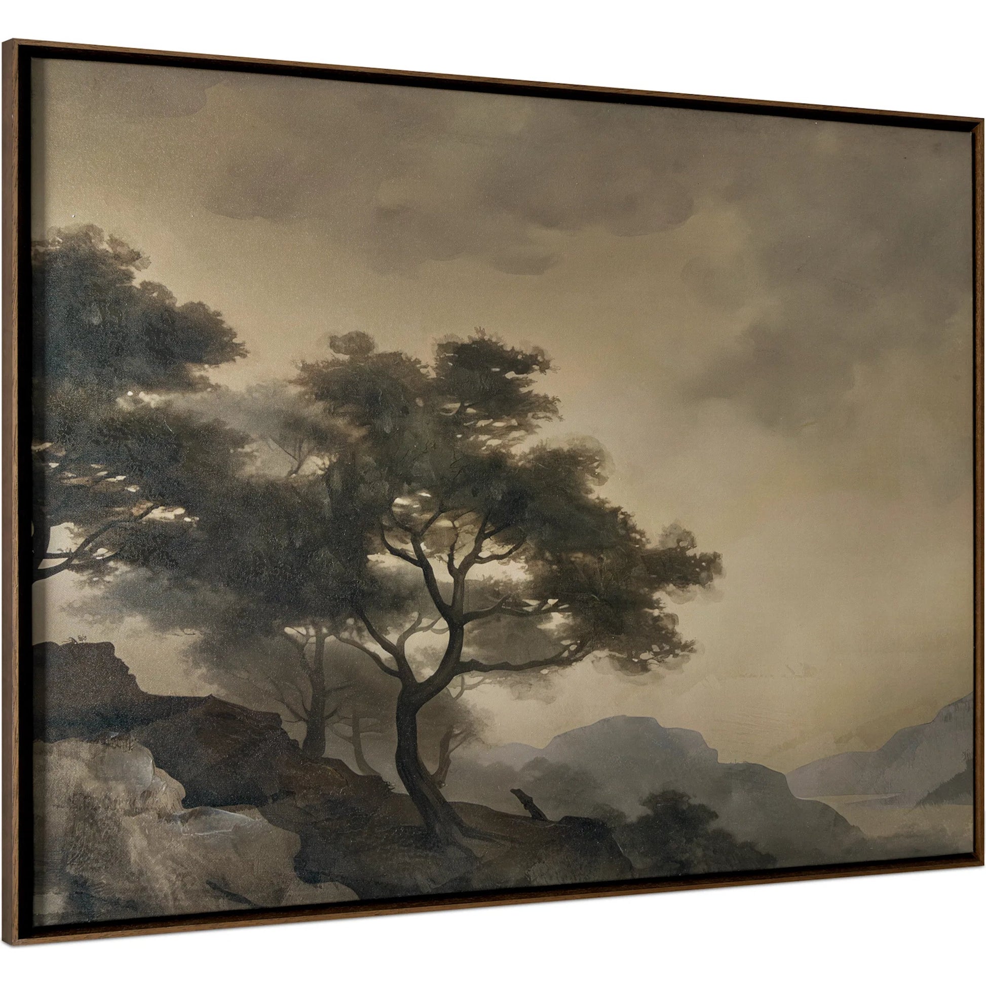 Reverie Framed Painting by Moe's Home Collection in multicolor. Made from acrylic paint on canvas, polyester canvas, solid wood frame, fir wooden stretcher in a traditional style.