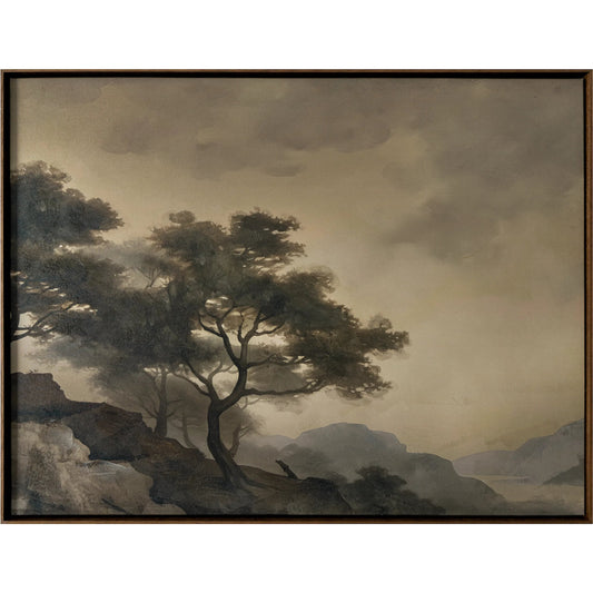 Reverie Framed Painting by Moe's Home Collection in multicolor. Made from acrylic paint on canvas, polyester canvas, solid wood frame, fir wooden stretcher in a unique style.