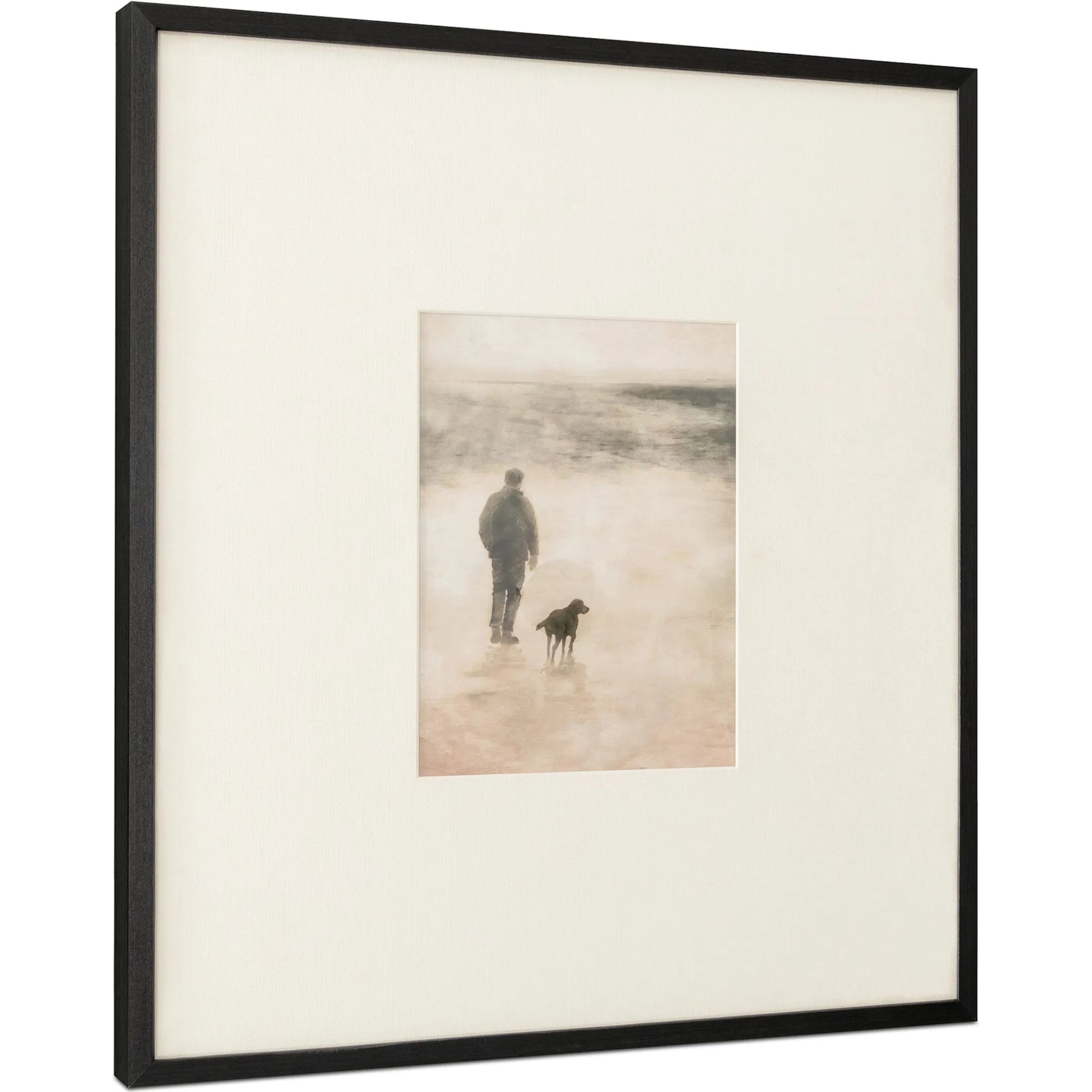 Strand 1 Framed Print by Moe's Home Collection in multicolor. Made from paper, cardstock mat, glass, solid wood frame, mdf back panel in a unique style.