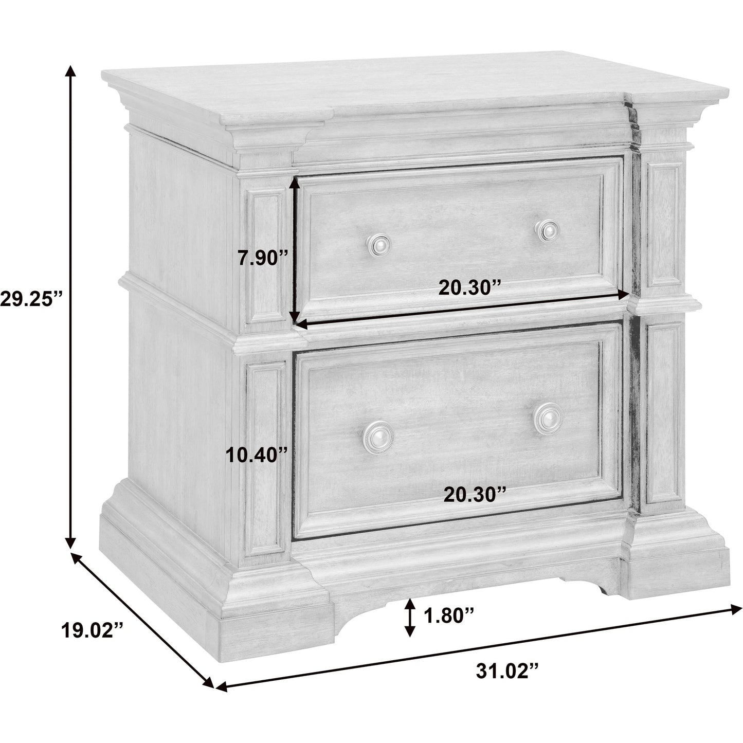 005 SI-2143497 | Additional Silo | Woodbury Two-Drawer Nightstand by Pulaski Furniture in cowboy boots brown. Made from rubberwood in a traditional style.