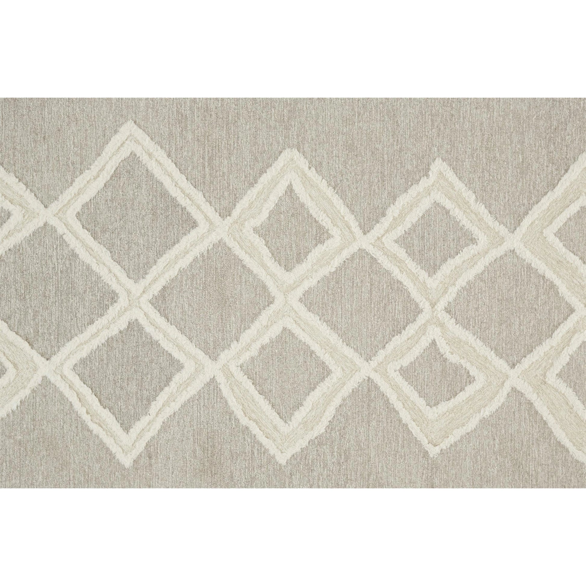 Anica Transitional Geometric Rug - 8009F by Feizy in gray, ivory. Made from wool in a unique style.