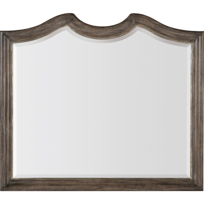 Woodlands Mirror by Hooker Furniture in heathered lambswool. Made from mirror in a traditional style.
