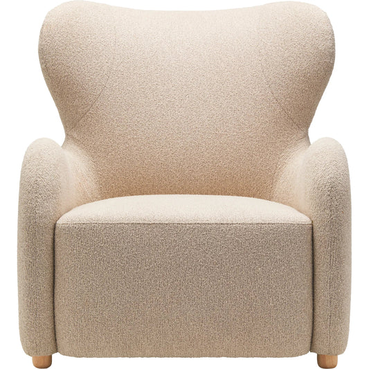 Jacqui Accent Chair 539503 by Surya in base: brown and natural. Made from polyester, rubber wood, polyurethane foam, dacron in a unique style.