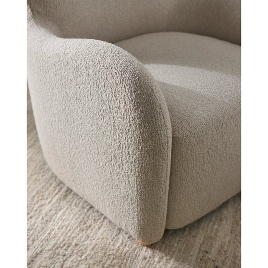 Jacqui Accent Chair 539503 by Surya in base: brown and natural. Made from polyester, rubber wood, polyurethane foam, dacron in a unique style.