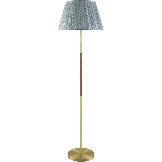 Jara Accent Floor Lamp by Surya in hand painted. Made from iron, linen in a unique style.