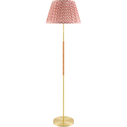 Jara Accent Floor Lamp by Surya in hand painted. Made from iron, linen in a unique style.