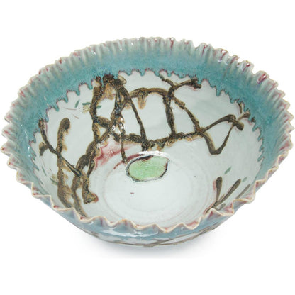 Profusion of Branches Bowl by John-Richard in blue, brown. Made from unique in a coastal style.