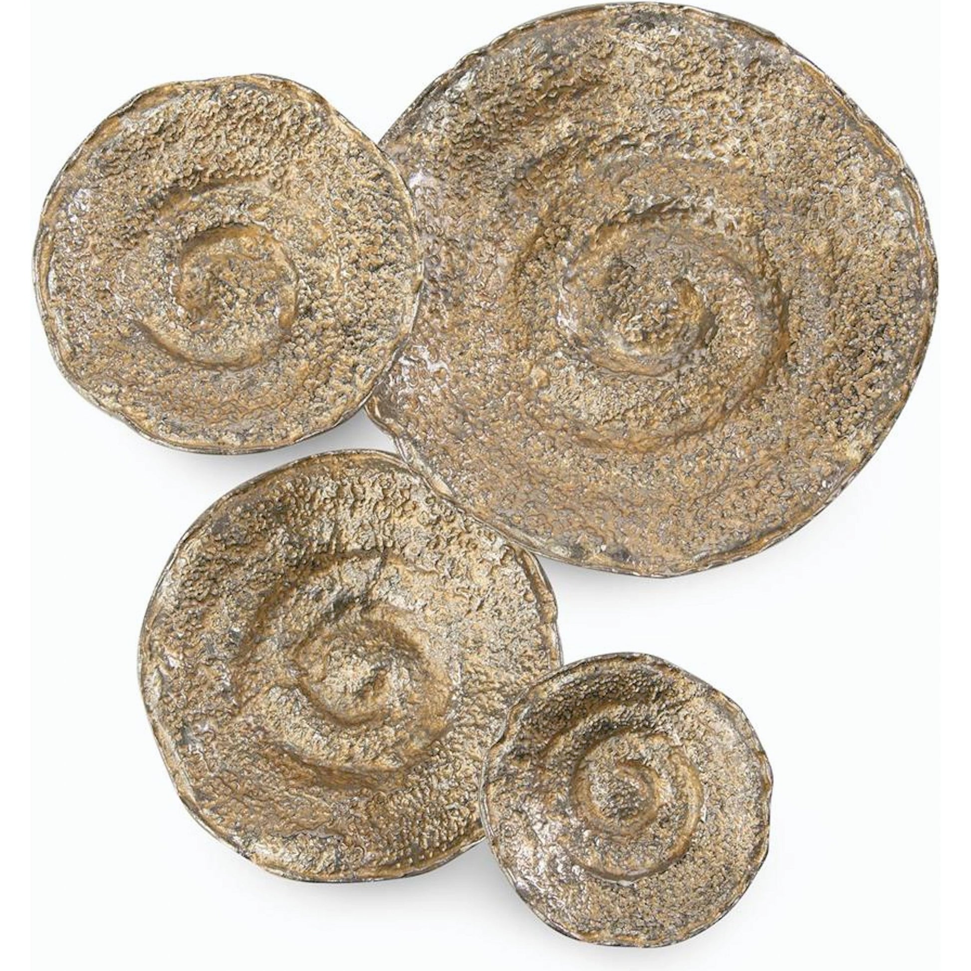 Escargot Wall Hangings by John-Richard in gold, silver. Made from nickel in a eclectic & global style.