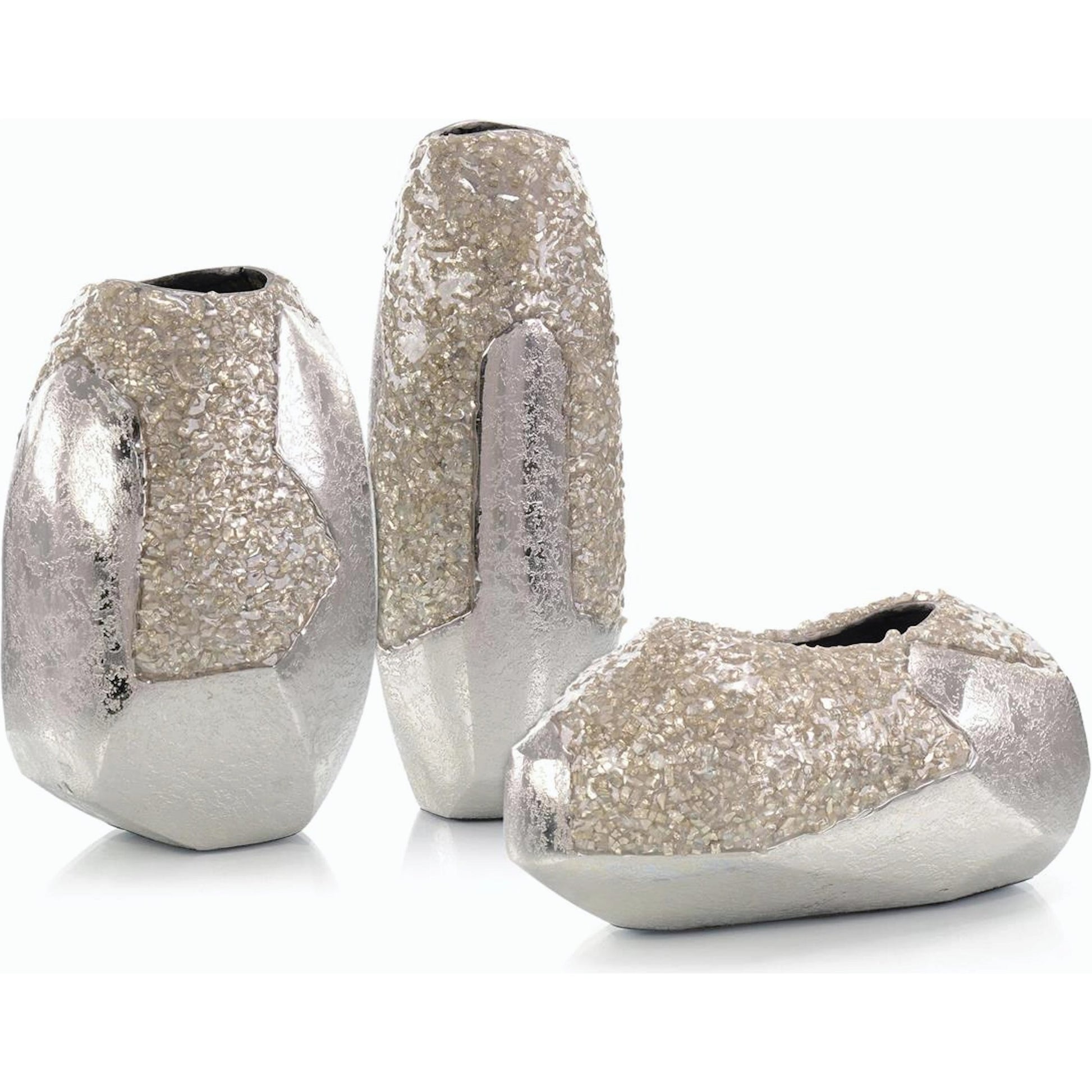 Irregular Outcroppings Vase II by John-Richard in natural. Made from glass in a modern style.