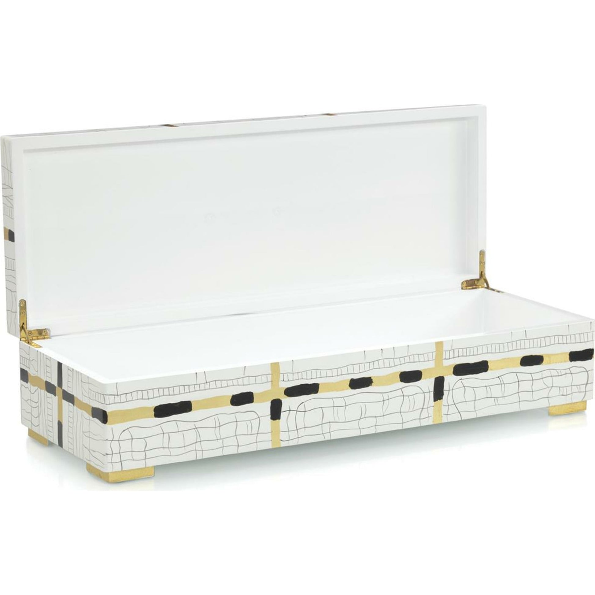 Dragonfly Box by John-Richard in black, brass, gold, white. Made from brass in a modern style.