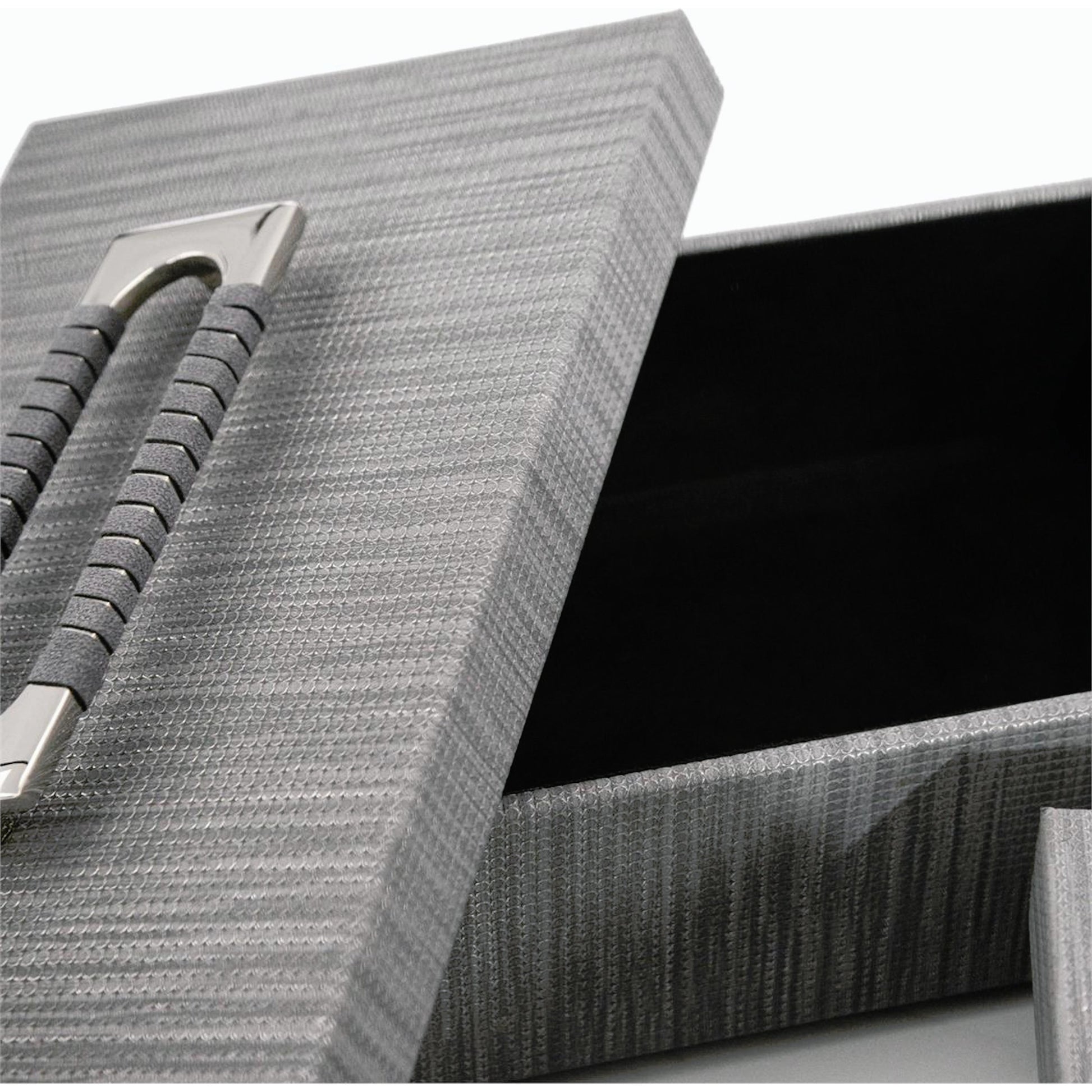 Confetti Leather Boxes by John-Richard in nickel. Made from leather, nickel in a transitional style.