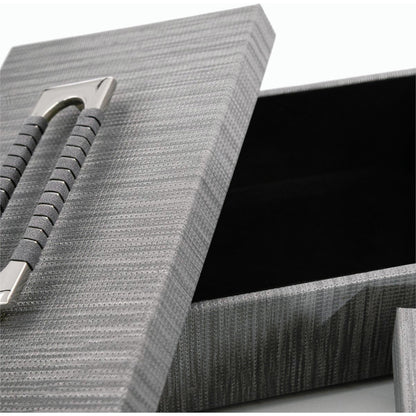 Confetti Leather Boxes by John-Richard in nickel. Made from leather, nickel in a transitional style.